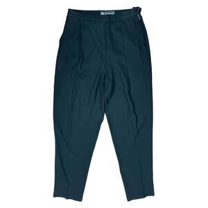 Vintage Burberry Burberrys Black Wool Blend Dress Pants Trousers Work Career